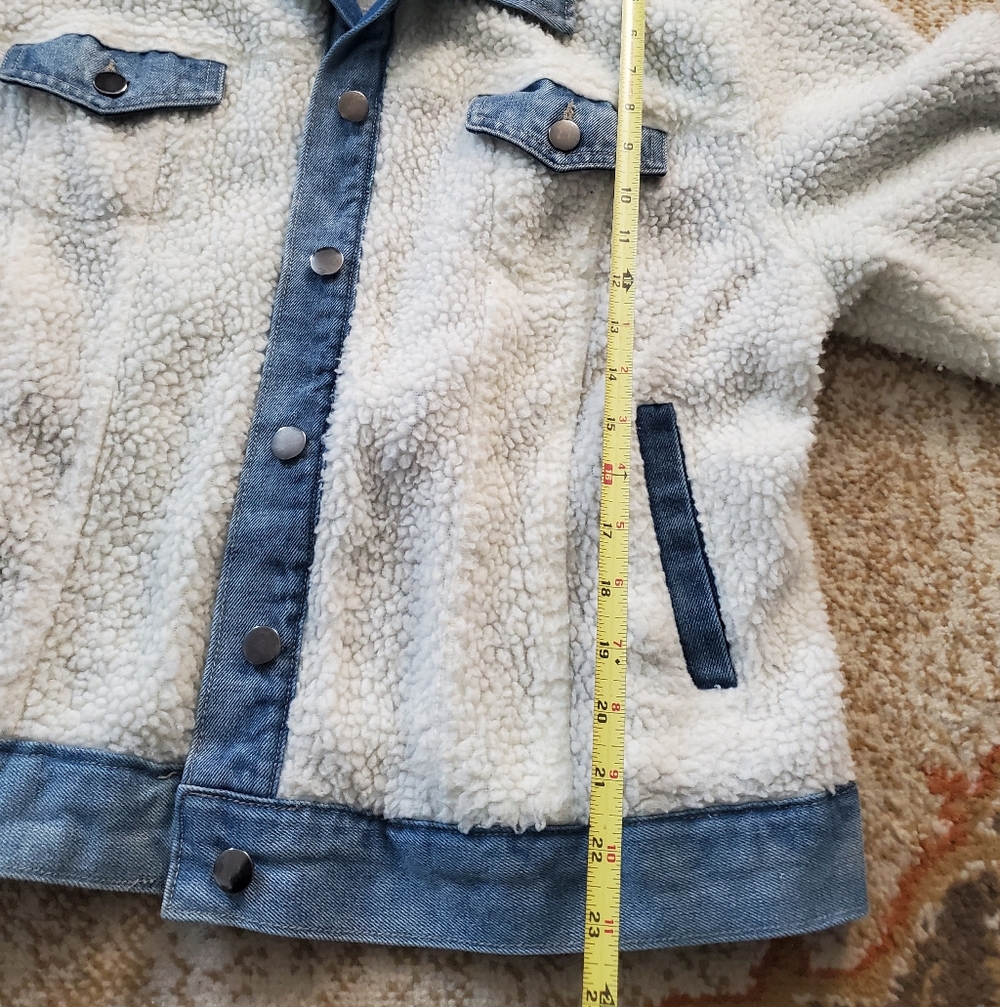 WILD FABLE Faux Sherpa Jersey Lined Jean Jacket XXL - Picture 8 of 9